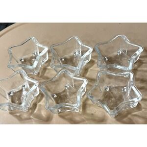 6‎ Vintage 1930's Queen Anne Phoenix Glass STAR SHAPE Molds Hot/Cold Dish